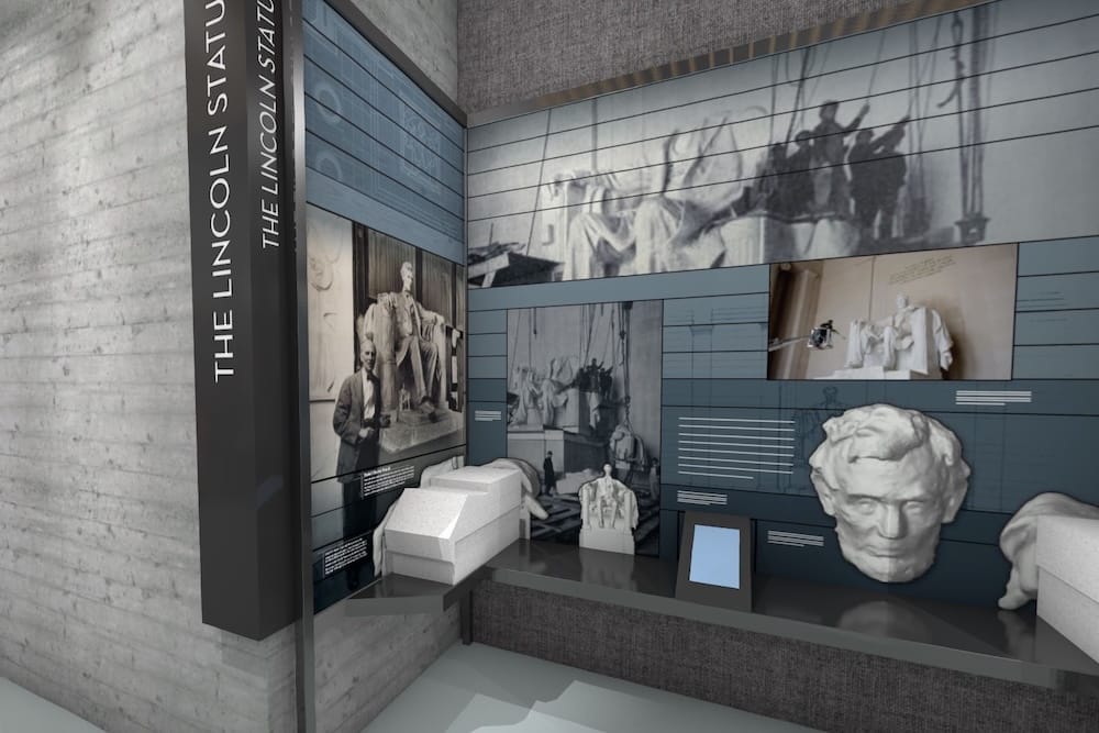 Image of a display at the Lincoln Memorial Undercroft