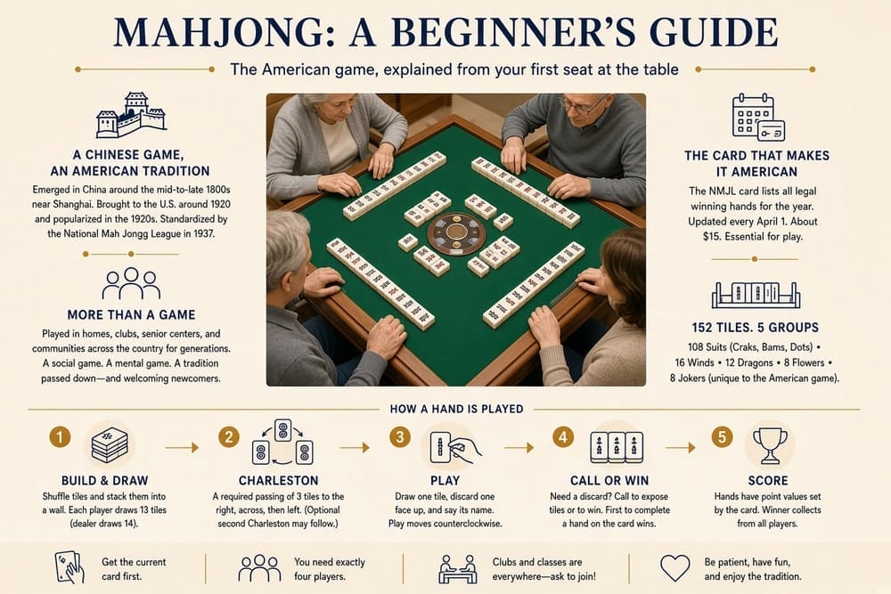 A Beginner's Guide to Mahjong, From Its Chinese Roots to the Game Americans Play Today