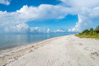 Picture of Sanibel Island beach, Gulf of Mexico, and clouds