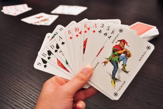 Picture of a Canasta hand of cards