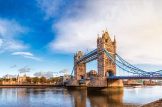 Image of the London Bridge over the River Thames in London England