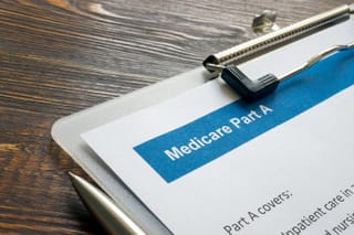 Image of a clipboard with details regarding Medicare Part A