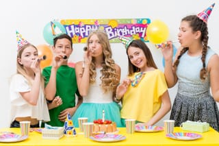 Picture of a middle school granddaughter's birthday party