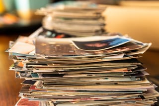 Picture of a pile of old family photos