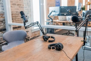 Picture of a podcast studio