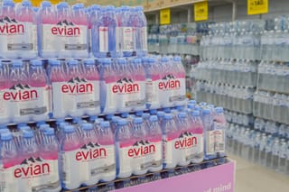 Picture of 6-packs of Evian mineral water