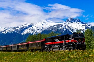 Photo of a train in Alaska