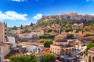 Image of the skyline in Athens Greece