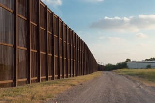 Picture of the US-Mexico border wall in Texas