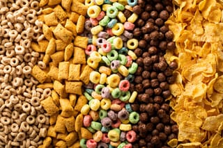 Picture of a variety of breakfast cereal 