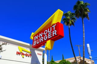 Photo of an In-N-Out burger