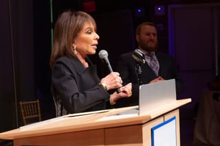 Photo of Jeanine Pirro speaking from a lecturn 