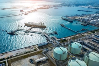 Photo of an LNG port