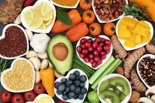 Photo of a variety of whole foods 