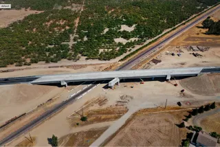 Photo of a high speed rail project in California