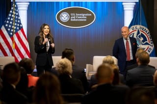 Photo of Kristi Noem speaking 