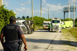 Photo of a semi truck crash in Florida