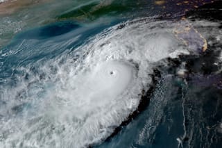 Satellite photo of Hurricane Milton on October 9, 2024