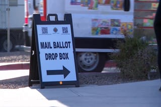 Photo of a Nevada voting site 