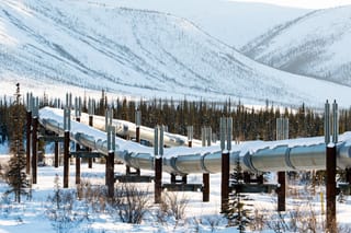 Photo of the trans-Alaska pipeline 