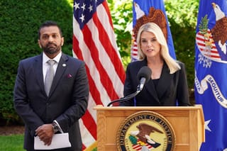 Picture of Pam Bondi and Kash Patel