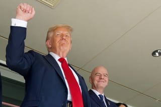 Picture of President Donald J. Trump with his fist in the air
