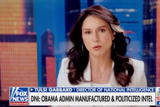 Picture of Tulsi Gabbard, Director of National Intelligence, on Fox News 