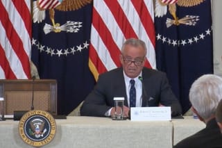 Picture of RFK Jr. at a MAHA Commission press announcement 