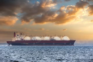 Picture of a tanker carrying LNG