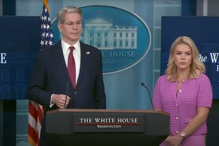 Picture of Treasury Secretary Scott Bessent and Press Secretary Karoline Leavitt  