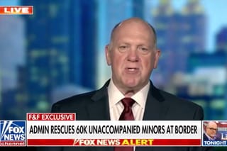 Picture of White House Border Czar Tom Homan on a FoxNews interview 