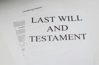 Picture of paperwork titled Last Will and Testament 