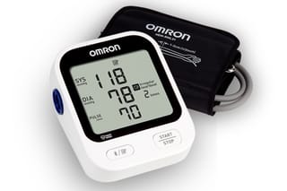Picture of an Omron home blood pressure tester 