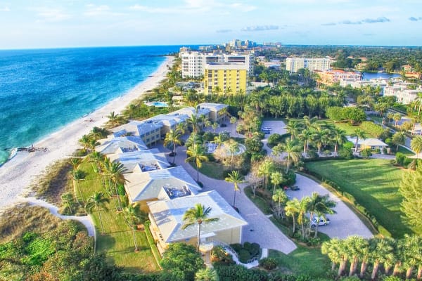 Image of condominiums on the beach in Naples, Florida overlooking the Gulf of Mexico