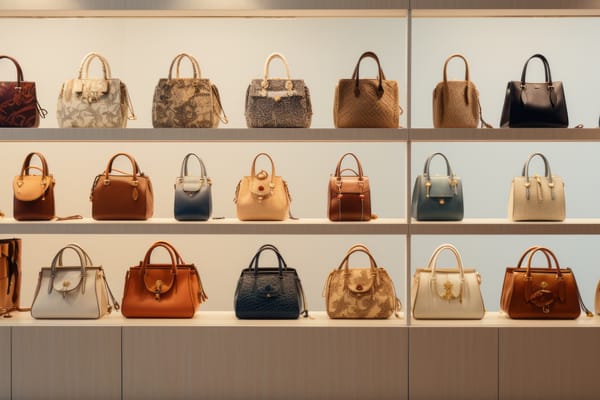 Luxury handbags from a variety of high end manufacturers