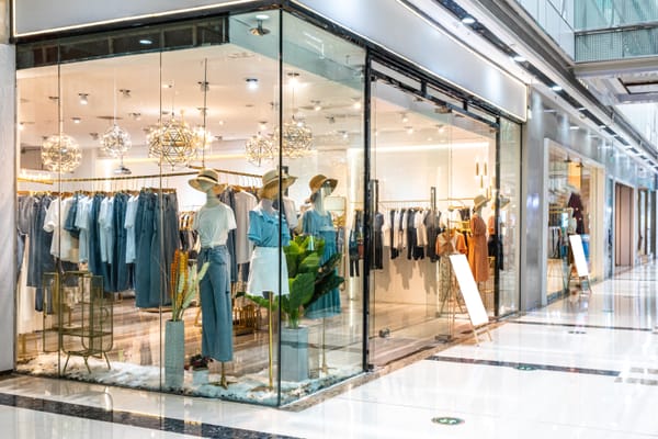 Picture of a retail store with women's apparel at an indoor mall