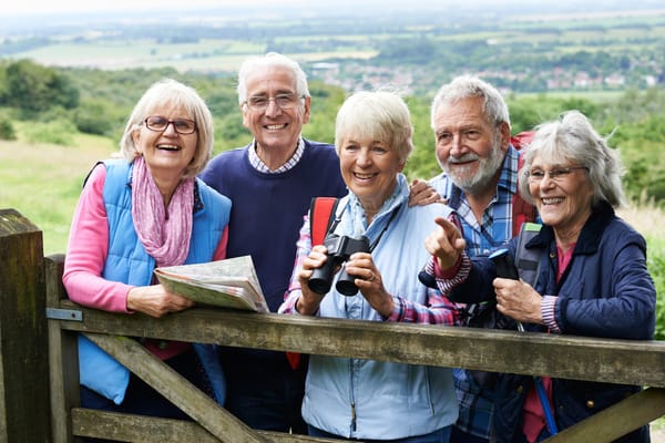 Picture of a group of seniors birding