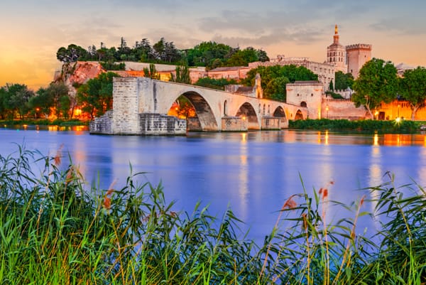 Image of Avignon France from across a river 