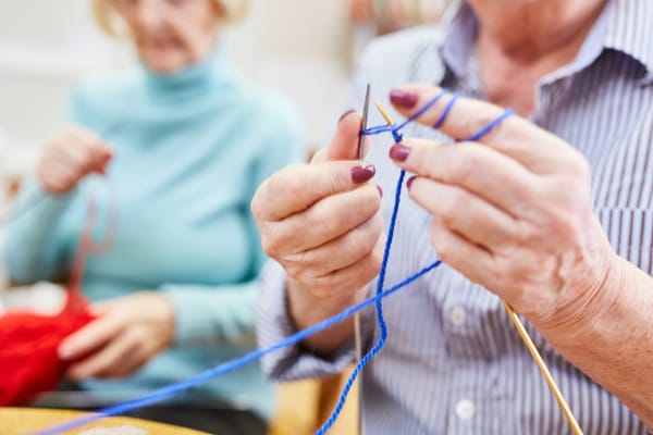 Picture of a senior getting started with crochet