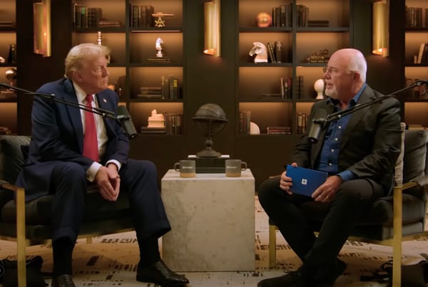 Image of Dave Ramsey interviewing Donald Trump