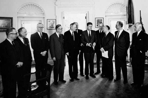 Picture of John F Kennedy at a Meeting with the Bipartisan Committee on Health Care of the Aged