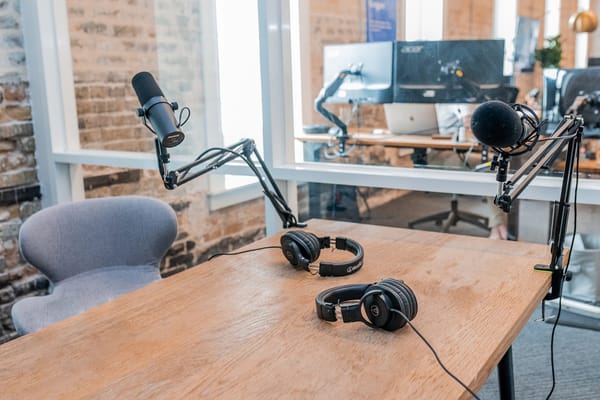 Picture of a podcast studio