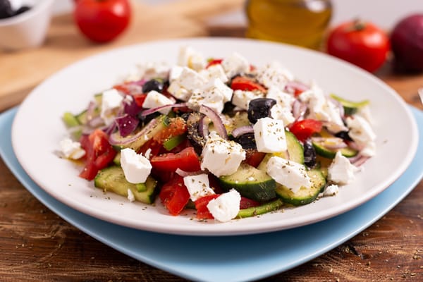 Picture of an authentic greek village salad 