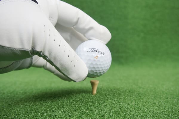 Photo of a golf ball teed up