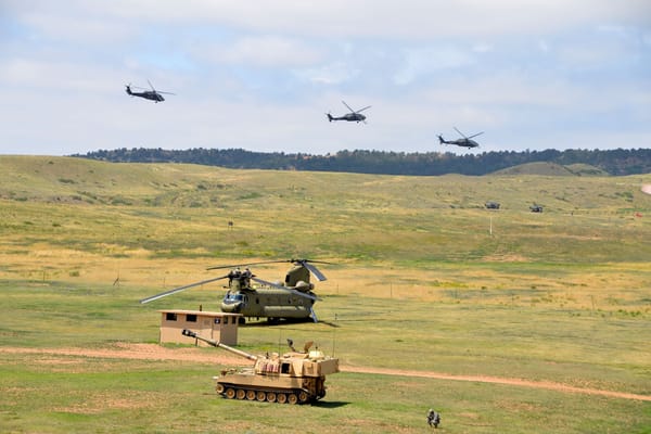 Picture of Army air and ground maneuvers at Fort Carson Colorado 