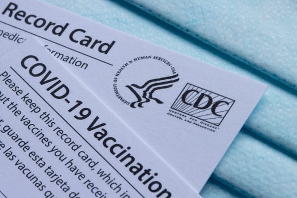 Picture of a COVID-19 vaccination card 