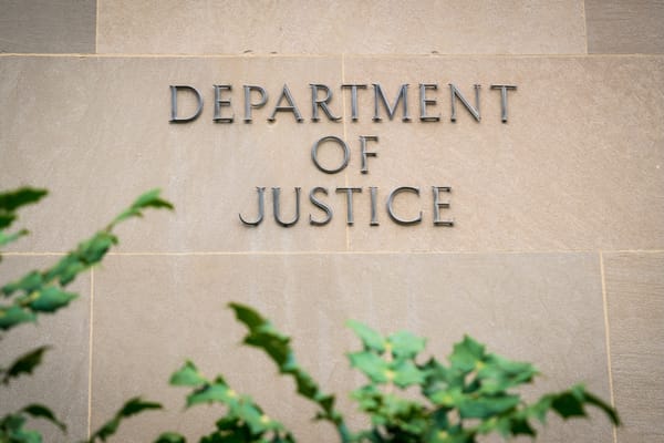 Photo of a Justice Department building 