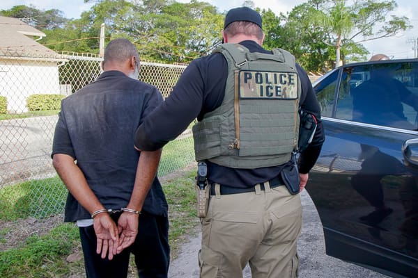 Photo of an ICE arrest