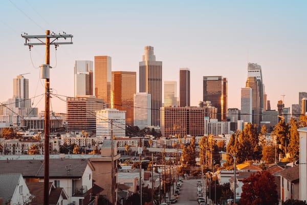 Photo of the LA skyline