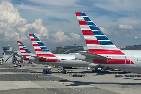 Picture of three American Airlines planes at JFK Airport in New York